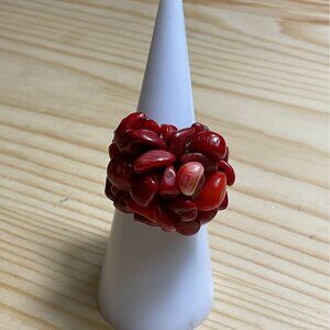 Red Coral Mooga Cluster Chip On Wax String Band